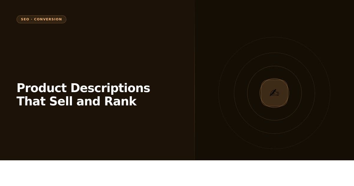 The Product Description Formula That Gets Google Traffic AND Converts Buyers